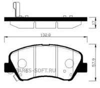 HSB HP0047 Колодки тормозные дисковые передн HYUNDAI ACCENT 11-, SOLARIS 11- \ KIO RIO 11-