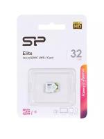 Карта памяти 32Gb - Silicon Power Elite MicroSDHC Class 10 UHS-I SP032GBSTHBU1V21