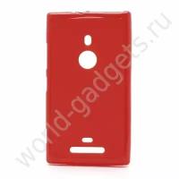 Мягкий пластиковый чехол для Nokia Lumia 925 (красный)