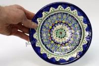 Тарелка керамическая 17 см Синяя