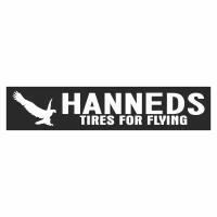 полоса на лобовое стекло 1600х170мм "HANNEDS tires for flying", черная, Арт рэйсинг