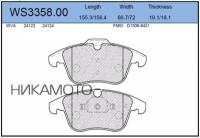 JEENICE WS3358.00 Колодки тормозные дисковые | перед |