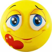 Мяч детский PALMON Funny Faces, желтый, диаметр 12 см