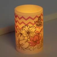 Электронная свеча «Цветы», 5 х 7 см