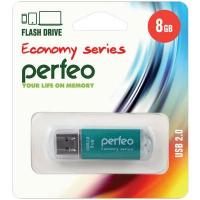 Perfeo Флешка 8Gb Perfeo E01 USB 2.0 зеленый PF-E01G008ES