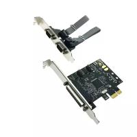 Контроллер PCI-E to 2 RS232 + 1 Printer порт /2 COM + 1 LPT port/, chip MCS9901CV, FG-EMT03A-1-BU01, Espada, oem