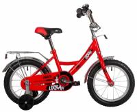 Велосипед NOVATRACK URBAN 14" (2022) (Велосипед NOVATRACK 14" URBAN красный, полная защита цепи, тормоз нож., крылья и багажник хром)