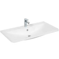 Раковина из литьевого мрамора BelBagno BB1200/455-LV-MR-ALR 1200х455х145 Полувстраиваемая/подвесная, цвет белый