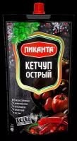 Упаковка 16 штук Кетчуп Пиканта Острый дой-пак 280г