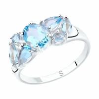 Серебряное кольцо Diamant online 171072 с топазом, Серебро 925°, 17,5