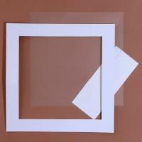 Паспарту размер рамки 30 x 30, прозрачный лист, клейкая лента, цвет белый