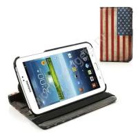 Поворотный чехол Vintage American Flag для Samsung Galaxy Tab 3 / P3200 (7.0")