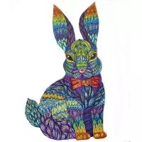 Active Puzzles Деревянный пазл Мистер кролик 41*24 см разноцветный, 200 элементов Mr.rabbit_multicolor-puzzles