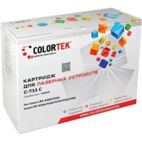 Картридж лазерный COLORTEK CT-711C голубой для принтеров Canon