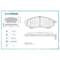 Колодки тормозные CWORKS C11CR0038