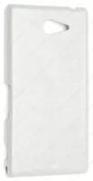 Кожаный чехол-накладка для Sony Xperia M2 Aksberry Slim Soft (Белый)