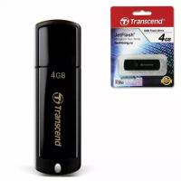 Флеш-диск 4 GB, комплект 3 шт., TRANSCEND Jet Flash 350, USB 2.0, черный, TS4GJF350