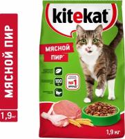Сухой корм для кошек KITEKAT Мясной Пир 1.9 кг