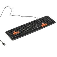 Клавиатура Dialog KS-020U, проводная, мембранная, 104 клавиши, USB, чёрно-оранжевая Dialog 4122522