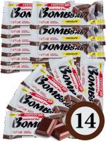 Протеиновый батончик Bombbar Protein Bar 14 x 60 г, Двойной шоколад