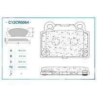 Колодки тормозные CWORKS C12CR0064