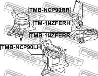 сайлентблок опоры двс FEBEST TMB1NZFERR