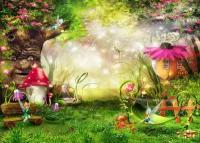 Фея Динь-Динь и волшебное дерево детские - Виниловые фотообои, (370х265 см)