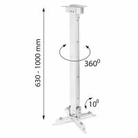 Кронштейн для проектора потолочный CLASSIC SOLUTION CS-PRS-2L, 3 степени свободы, высота 63-100 см, 20 кг, бел