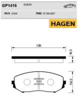 Колодки тормозные передние GP1416 Sangsin Brake GP1416