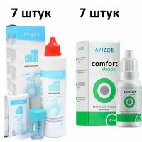 Копмлект. Пероксидные системы Avizor Ever Clean 1575 мл. Увлажняющие капли Comfort Drops 105 мл