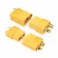 Разъём XT60 Male and Female Yellow 3.3mm Connector (папа-мама) (2 пары) желтый коннектор ХТ60