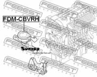 FEBEST FDM-CBVRH Опора двигателя правая FORD FOCUS II CB4 2008-2011 FDM-CBVRH