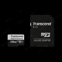 Карта памяти 256Gb MicroSD Transcend + SD адаптер TS256GUSD350V