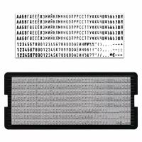 Касса русских букв и цифр, для самонаборных печатей и штампов TRODAT, 328 символов, шрифт 3 мм