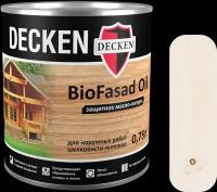 Защитное масло-лазурь Decken BioFasad Oil белое 0,75 л