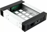 Мобильное шасси Procase L3-101-SATA3-BK 1 SATA3/SAS 6Gb, черный, с замком, hotswap aluminium mobie rack module (1x5,25) 1xFAN 40x15mm