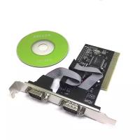 Контроллер PCI to 2 RS232 порт /2 COM/SERIAL port/, чип PIO9835, FG-PIO9835-2S-01-BU01, Espada, oem