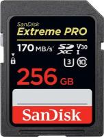 Карта памяти SD 256 Gb Sandisk SDXC Extreme Pro, cl 10, 170Mb/s V30 UHS-I U3 (SDSDXXY-256G-GN4IN)