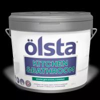 OLSTA KITCHEN & BATHROOM Краска для кухонь и ванных База С 0,9л