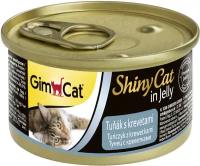 GimCat ShinyCat консервы для кошек из тунца с креветками 70 г х 24 шт