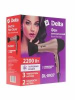 Фен DELTA DL-0937 черный с бордо, 2200Вт