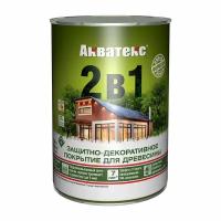 Защитно-декоративное покрытие для дерева Акватекс 2 в 1, полуматовое, 0,8 л, рябина