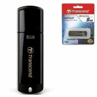 Флэш-диск 8 GB, Transcend Jet Flash 350, USB 2.0, черный, TS8GJF350