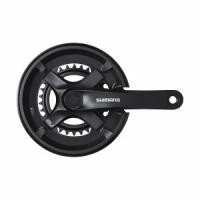 Система Shimano TY501, 46/30, шатун 175мм, с защитой, черная