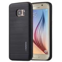 Противоударный чехол Motomo для Samsung Galaxy S6 / G920 Brushed Metal+TPU (Black)