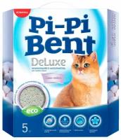 PI-PI BENT DELUXE CLEAN COTTON наполнитель комкующийся для туалета кошек ДеЛюкс Чистый хлопок (5 кг х 4 шт)