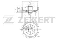 Барабан Торм. Задн. Ford Fiesta Iv V 95- Fusion 02- Zekkert арт. bs-5132