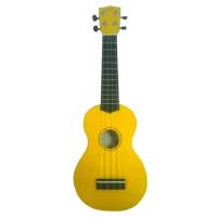 WIKI UK10G YLW гитара укулеле сопрано,клен, цвет желтый глянец, чехол в комплекте