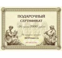 Подарочный сертификат на сумму 3000 рублей арт. 18-7508