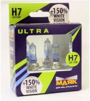 Лампа галогенная Маяк Ultra White Vision H7 12V 55W, 2 шт